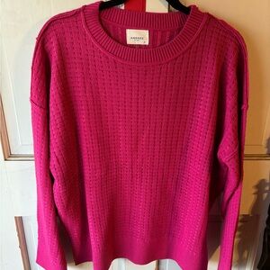 ANDREE BY UNIT Fuchsia Crew Neck Sweater